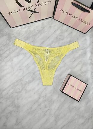 Мереживні трусики-стрінги wink bling з високим вирізом. pink. victoria's secret. оригінал 🇺🇸