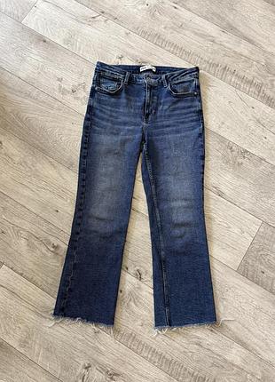 Вкорочені сині джинси zara розмір 38