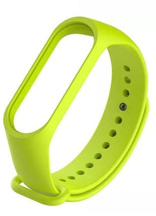 Силіконовий браслет xiaomi mi band m3 m4 ремінець для смарт-гойда (салатовий)