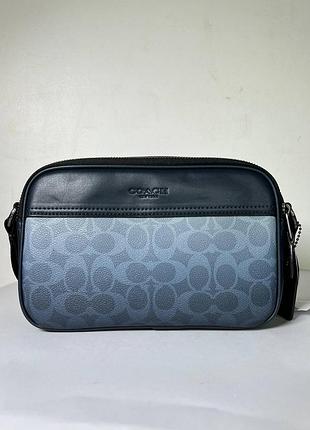 Мужская сумка через плечо coach graham crossbody bag ombre signature canvas