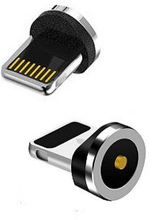 Коннектор magnetic iphone круглый наконечник на магнитный кабель зарядки телефона поворот на 360 градусов