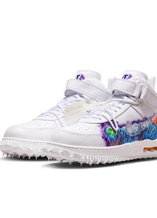 Кроссовки nike air force 1 mid sp off-white dr0500-100