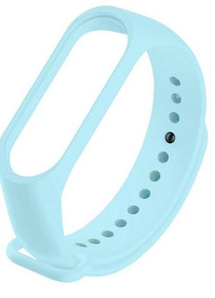 Браслет xiaomi mi band m5 m6 ремінець силіконовий для смарт-гаїв (блідо-блакитний)