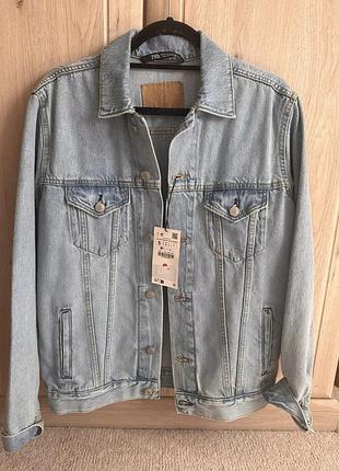 Свитшот zara denim overshirt blue 1538/480/406