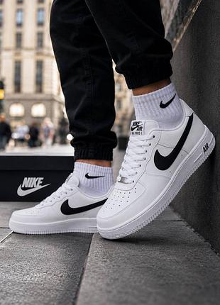 Nike air force 1 af1 білі чоловічі кросівки | класика на кожен день стільні найки мужские аір форс