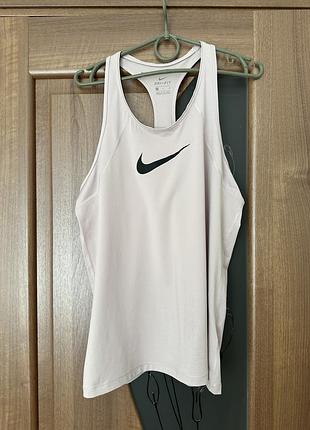 Розовая спортивная майка nike pro dri-fit оригинал (l) / спортивная майка найка для фитнеса