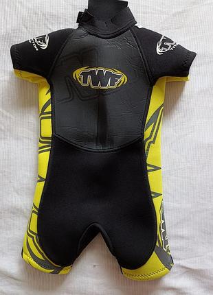 Дитячий гідрокостюм twf protector чорно-жовтого кольору 3-4 роки