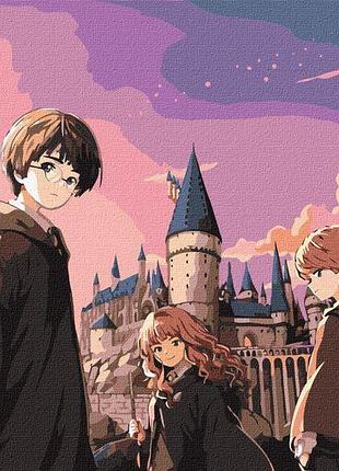 Картина за номерами - harry potter: магічне тріо ©warner bros. идейка 30х40 см (kho5264)