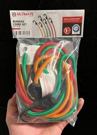 Набор багажных эластичных стяжек ultimate speed bungee cord set, 6 шт ultimate speed