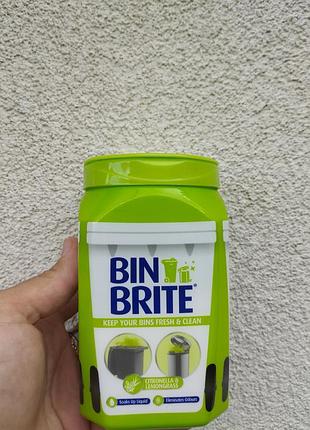 Нейтрализатор запаха для мусорных баков bin brite citronella & lemongrass 500 г | поглотитель запаха