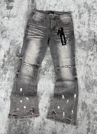 Purple flared jeans