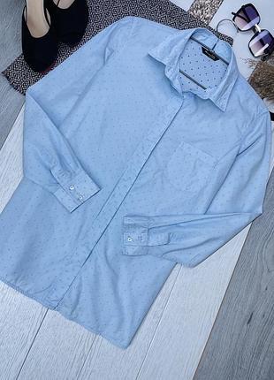 Літня сорочка massimo dutti s бавовняна сорочка з боковими розрізами жіноча сорочка блакитна