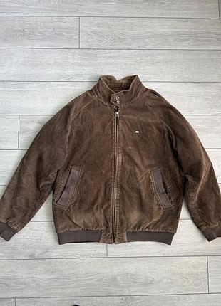 Вельветовий вінтажний бомбер лакоста lacoste corduroy bomber jacket vintage retro y2k size l л розмір чоловіча куртка жакет ретро вельвет оригінал