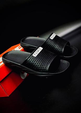 Nike чорні чоловічі шльопанці | тапочки nike | літнє спортивне взуття 40-46 мужские сланцы тапочки для пляжа