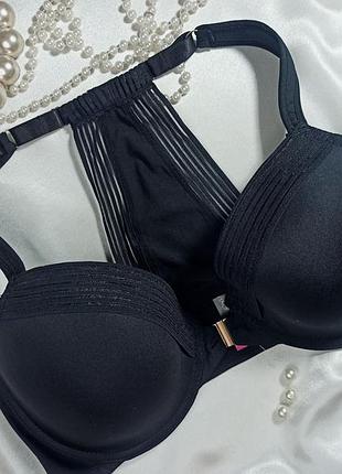 42d 🖤 ексклюзивний чорний бюстгальтер vince camuto з застібкою спереду та ефектною спинкою