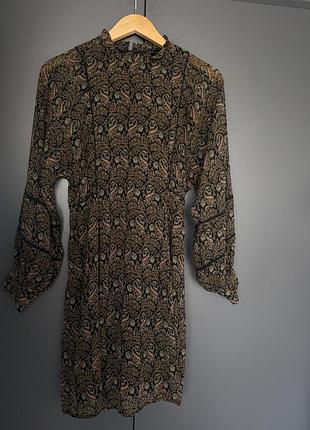 Шифонова сукня міді maison scotch / scotch & soda «dans la nuit» в стилі бохо, розмір s