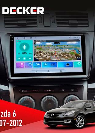 Штатна магнітола mazda 6 gh 2007-2012 decker d9-009 4x64, dsp, 4g, 2k