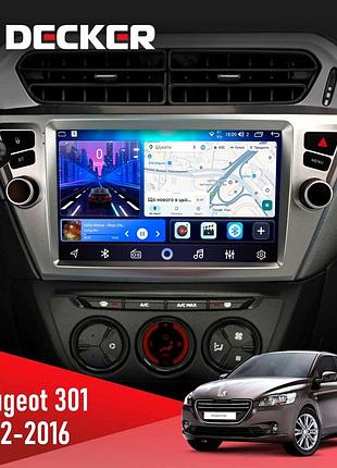 Штатна магнітола peugeot 301 2012-2016 decker d9-006 4x64, 4g