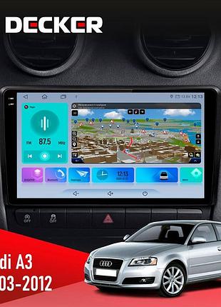 Штатна магнітола audi a3 2003-2012 decker d9-009 4x64, dsp, 4g, 2k