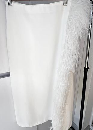 Спідниця з пірʼям zara