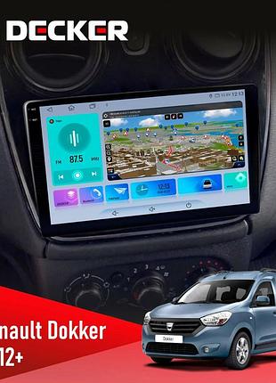 Штатна магнітола renault dokker, sandero, lodgy 2012 decker d9-009 4x64, dsp, 4g, 2k