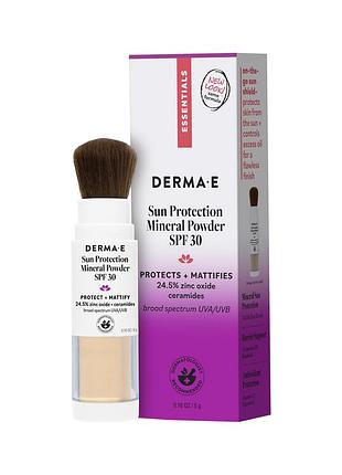 Обновленная солнцезащитная пудра на минеральной основе spf30 derma e sun protection mineral powder spf 30
