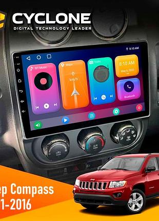 Штатна магнітола jeep compass, patriot 2011-2016 cyclone c10-001 2x64 cpl