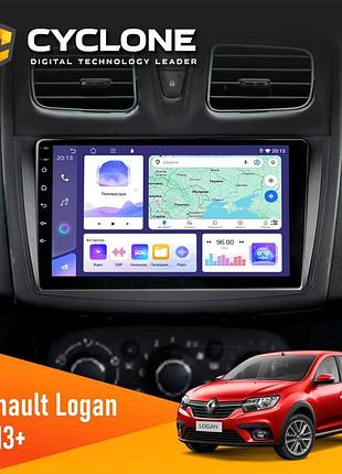 Штатна магнітола renault sandero, logan 2012-2020 cyclone c9-011 4x64, dsp