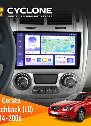 Штатна магнітола kia cerato 2004-2006 climate cyclone c9-011 4x64, dsp