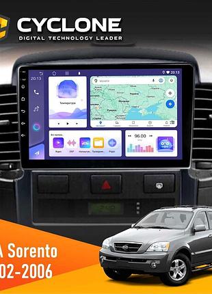 Штатна магнітола kia sorento (bl) 2002-2006 cyclone c9-011 4x64, dsp