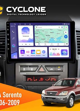 Штатна магнітола kia sorento (bl) 2006-2009 cyclone c9-011 4x64, dsp