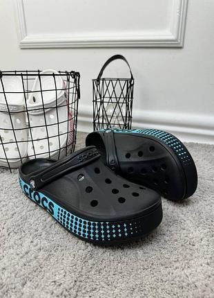 Жіночі крокси crocs bayaband - logo motion black