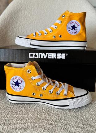 Кеды converse желтые, желтые конверсы женские, кеды женские converse all star текстильные