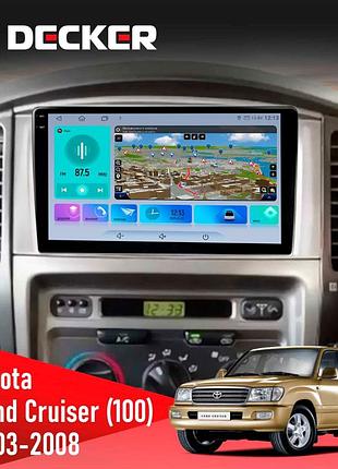 Штатна магнітола toyota land cruiser (100) 2003-2008 decker d9-009 4x64, dsp, 4g, 2k