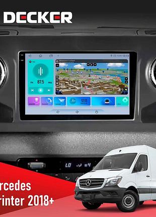 Штатна магнітола mercedes-benz sprinter (w906) 2018 decker d10-009 4x64, dsp, 4g, 2k