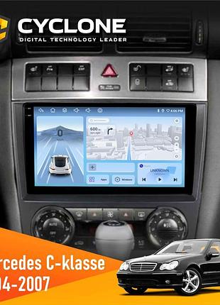 Штатна магнітола mercedes-benz c-class (w203) 2004-2007 amp cyclone c9-012 4x64 dsp 4g