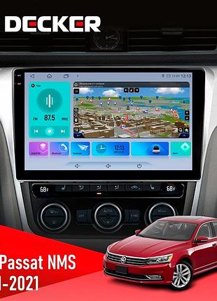 Штатна магнітола volkswagen passat nms 2011-2021 decker d10-009 4x64, dsp, 4g, 2k