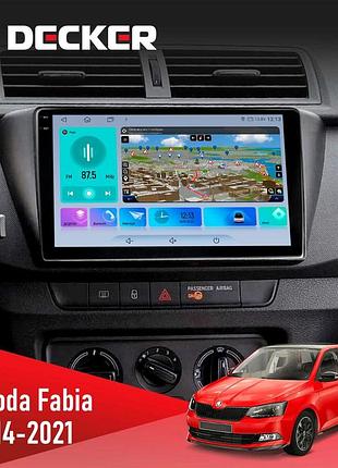 Штатна магнітола skoda fabia 2014-2021 decker d9-009 4x64, dsp, 4g, 2k