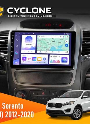 Штатна магнітола kia sorento 2012-2020 cyclone c9-011 4x64, dsp