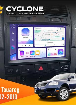 Штатна магнітола volkswagen touareg 2002-2010 cyclone c9-011 4x64, dsp