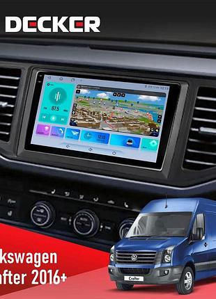 Штатна магнітола volkswagen crafter 2016 decker d10-009 4x64, dsp, 4g, 2k
