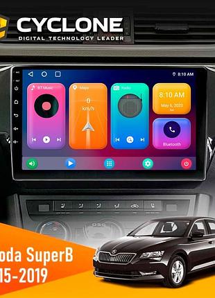 Штатна магнітола skoda superb 2015-2019 cyclone c10-001 2x64 cpl
