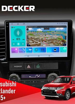 Штатна магнітола mitsubishi outlander 2015 decker d10-009 4x64, dsp, 4g, 2k