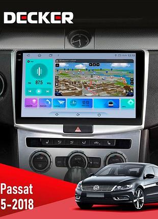 Штатна магнітола vw passat (b6, b7) 2005-2014, cc 2012-2018 decker d10-009 4x64, dsp, 4g, 2k
