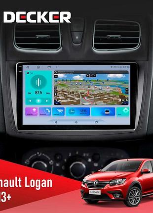 Штатна магнітола renault sandero, logan 2012-2020 decker d9-009 4x64, dsp, 4g, 2k