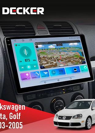 Штатна магнітола volkswagen golf 2003-2008 climate 2 decker d10-009 4x64, dsp, 4g, 2k