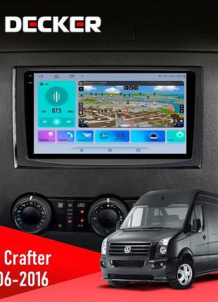 Штатна магнітола volkswagen crafter 2006-2016 decker d9-009 4x64, dsp, 4g, 2k