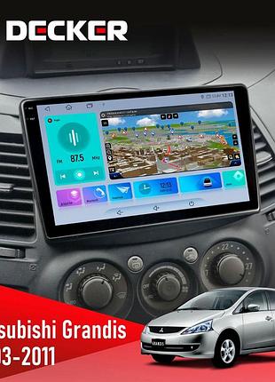 Штатна магнітола mitsubishi grandis 2003-2011 decker d9-009 4x64, dsp, 4g, 2k