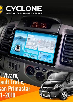 Штатна магнітола opel vivaro 2001-2010 cyclone c10-012 4x64 dsp 4g