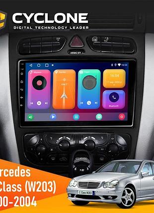 Штатна магнітола mercedes-benz c-class (w203) 2000-2004 amp cyclone c9-001 2x64 cpl